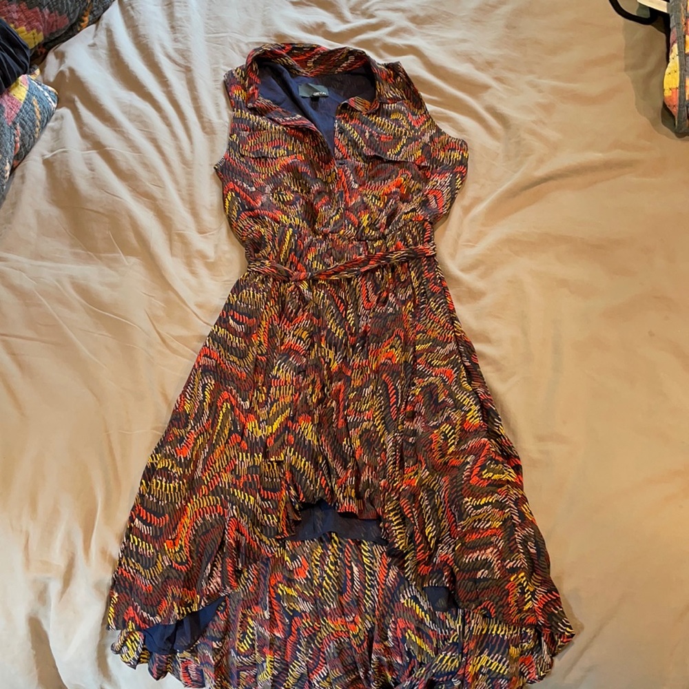 Greylin multicolor high-low tunic dress